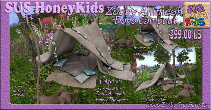 SUS HoneyKids ZoobyAnimesh BohoCampout BOX