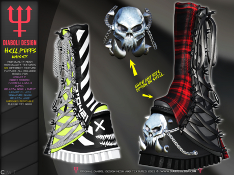 Second Life Marketplace - DIABOLI DESIGN - HELLPUFFS UNISEX