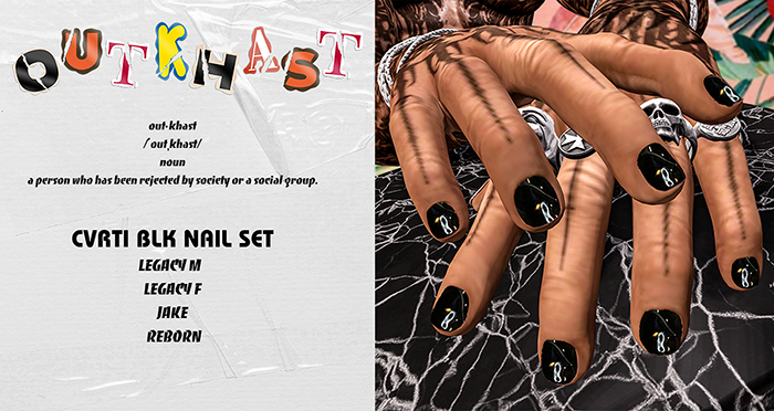 [*Outkhast] - CVRTI BLK NAIL SET 