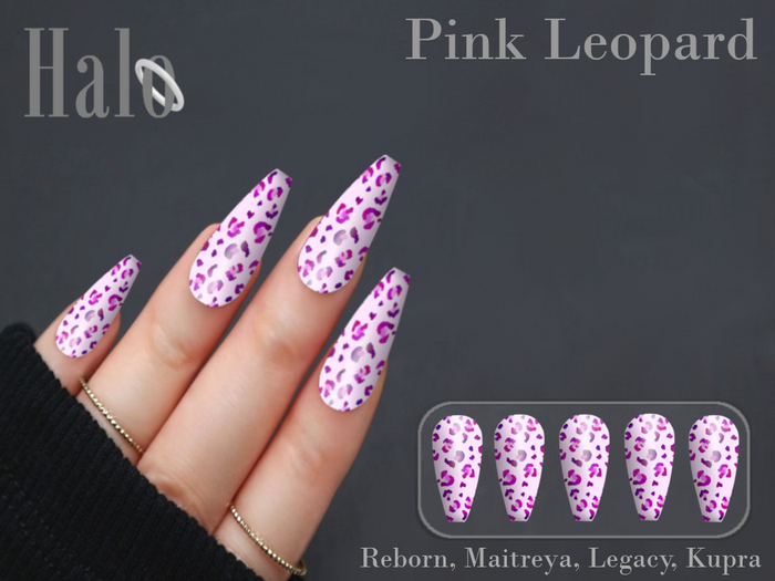 Halo Nails - Pink Leopard