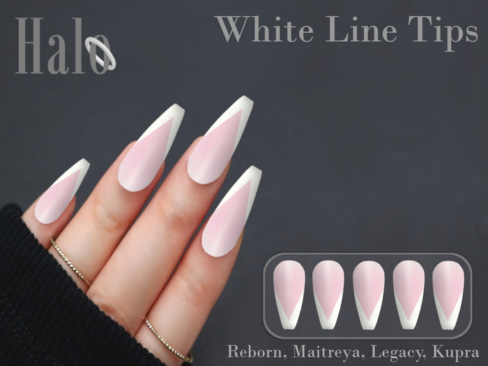 Halo Nails - White Line Tips