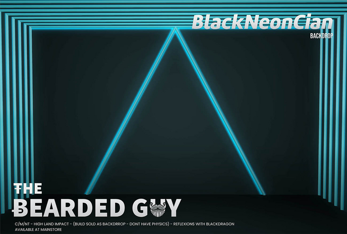Black Neon Cian Backdrop - The Bearded Guy