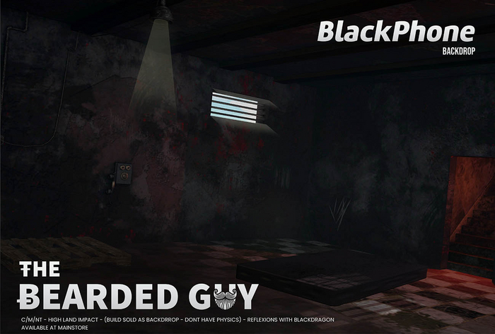 Black Phone Backdrop - The Bearded Guy