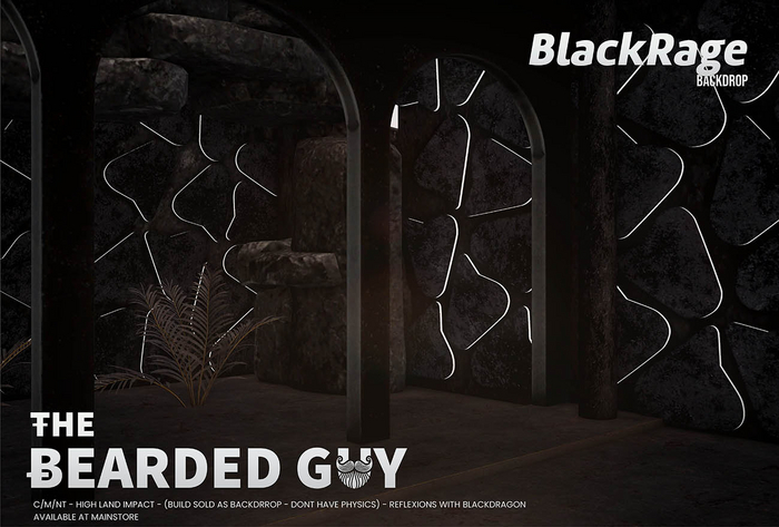 Black Rage Backdrop - The Bearded Guy