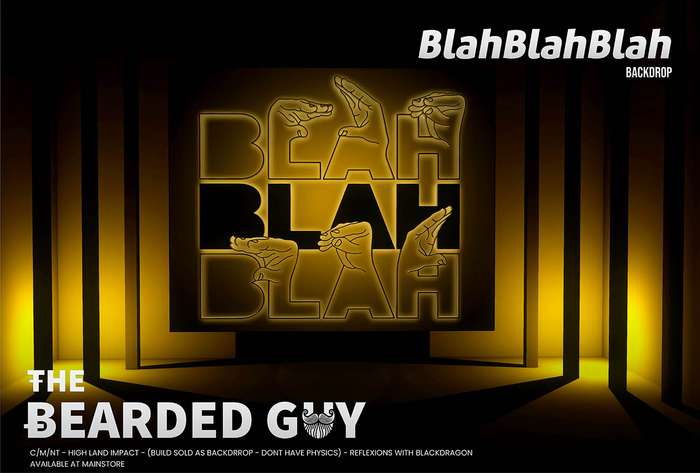 Blah Blah Backdrop - The Bearded Guy