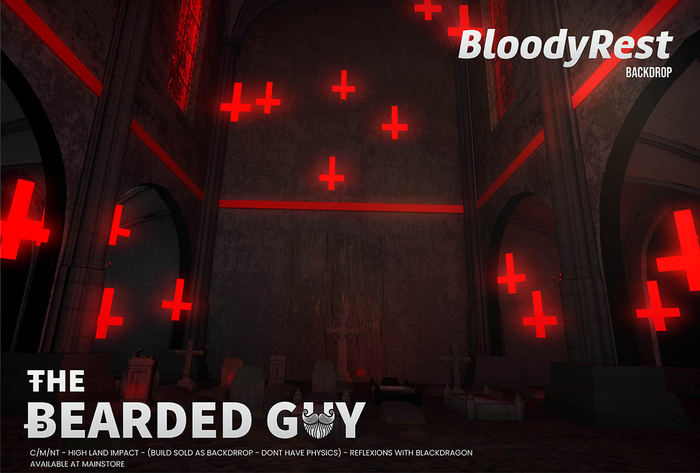 Bloody Rest Backdrop - The Bearded Guy