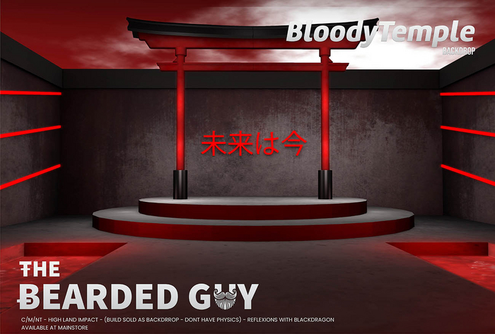 Bloody Temple Backdrop - The Bearded Guy