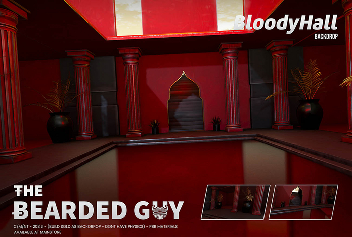 Bloody Hall Backdrop PBR - The Bearded Guy