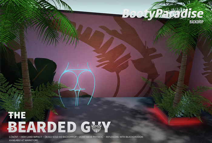 Booty Paradise Backdrop - The Bearded Guy