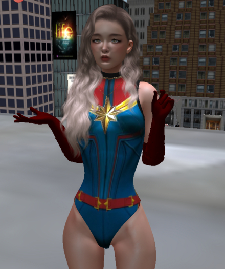 sexy capt marvel costume  box