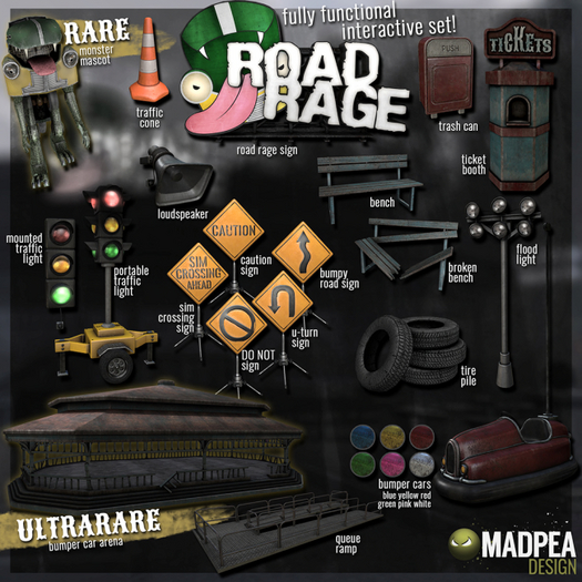 MadPea Road Rage - Broken Bench