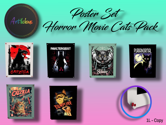 AL - Poster Set Horror Movie Cats Pack