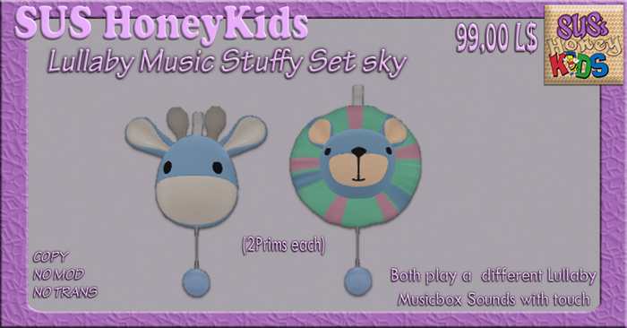 SUS HoneyKids Lullaby MusicStuffy Set sky BOX