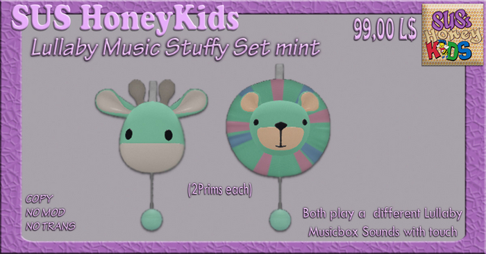 SUS HoneyKids Lullaby MusicStuffy Set mint BOX