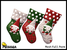 Meshuga Christmas Gnome Stockings FULL PERM MESH