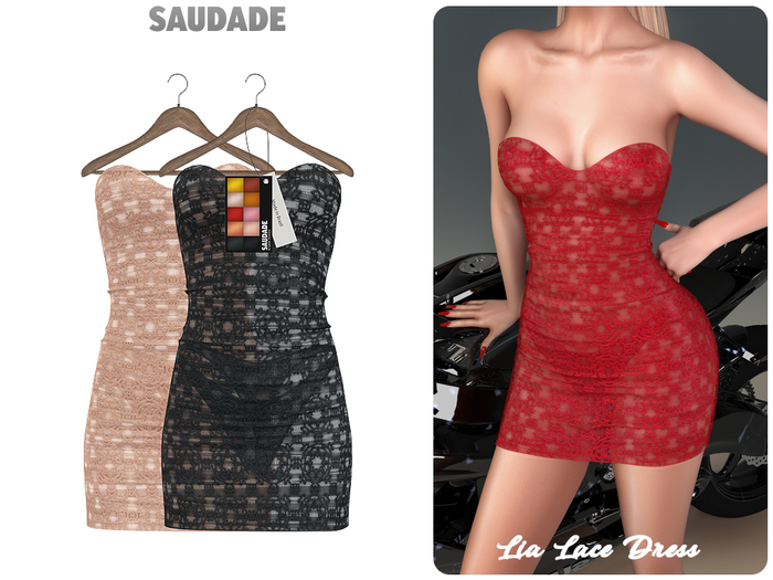 Saudade. Lia Lace Sheer Dress (Warm Tones)