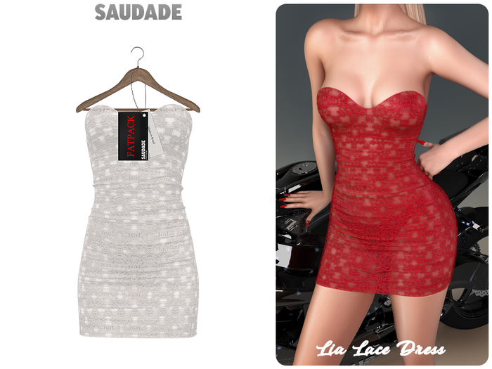 Saudade. Lia Lace Sheer Dress (FATPACK)