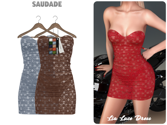 Saudade. Lia Lace Sheer Dress (Earth Tones)