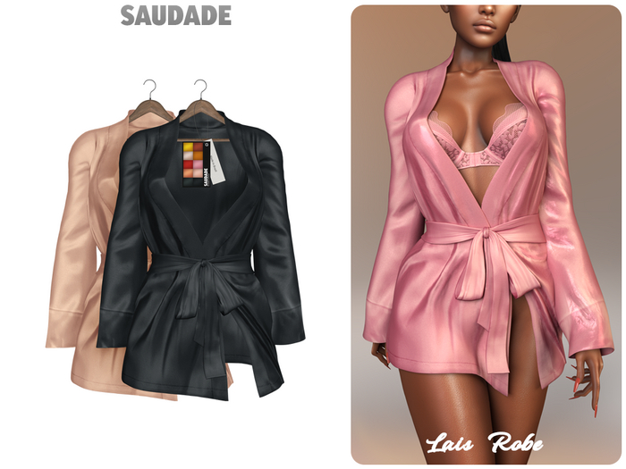 Saudade. Lais Silk Robe (WarmTones)