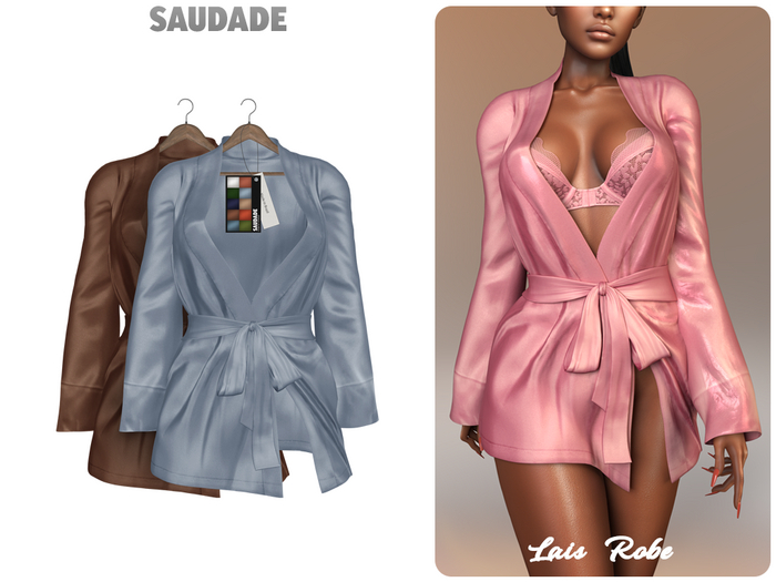 Saudade. Lais Silk Robe (EarthTones)