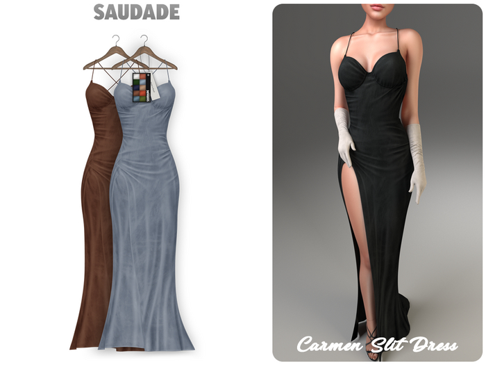 Saudade. Carmen Slit Dress (EarthTones)