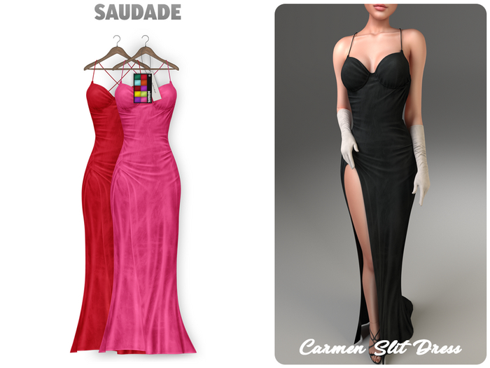 Saudade. Carmen Slit Dress (VibrantTones)
