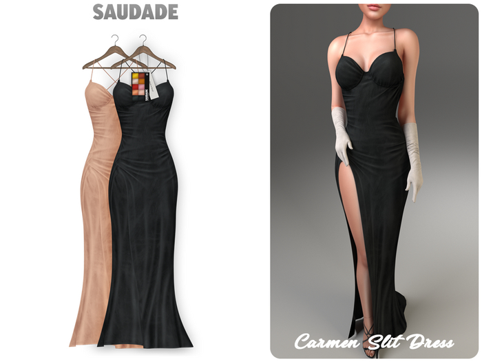 Saudade. Carmen Slit Dress (WarmTones)
