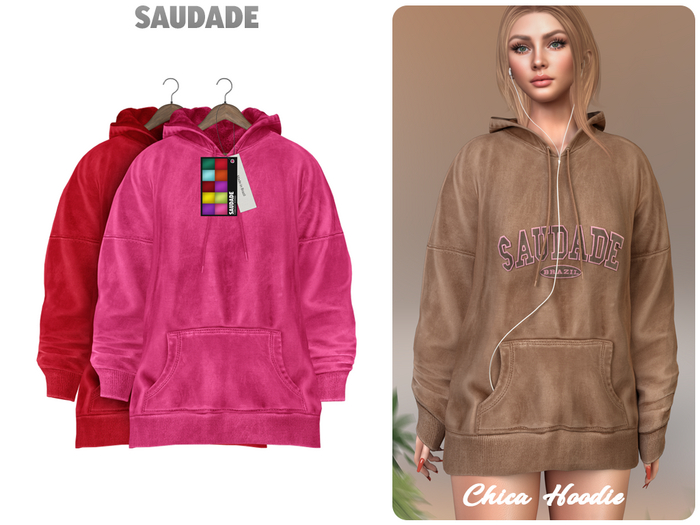 Saudade. Chica Hoodie (VibrantTones)