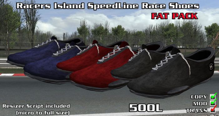 Racers Island Racers Island SpeedLine Race Shoes FAT PACK Black/Red/Blue