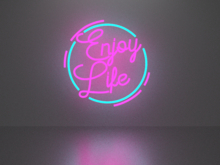 Enjoy life neon sign Full Permission