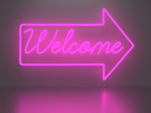 Welcome 10 neon sign Full Permission