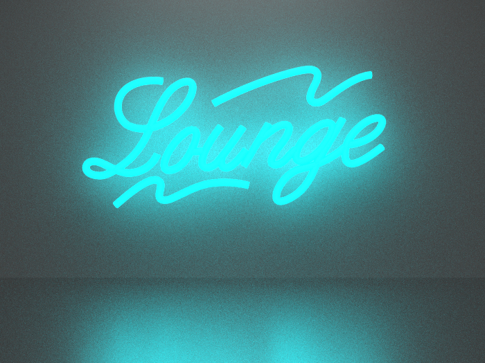 Launge 3 neon sign Full Permission