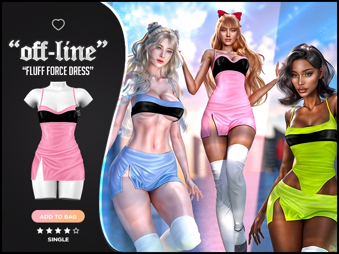 "Off-Line" x "Fluff Force" Dress / Pinky
