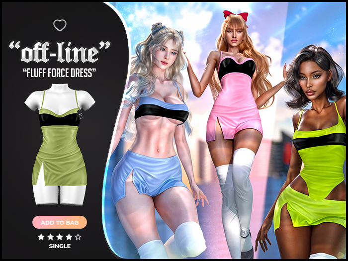"Off-Line" x "Fluff Force" Dress / Pistachio