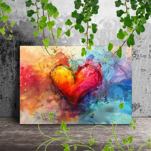 PAINTED HEART TEXTURE