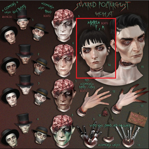 Hotdog - Severed head . Female . RARE