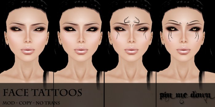 PMD - Face tattoo set 1
