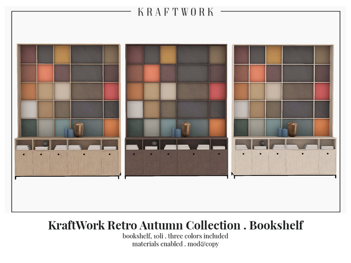 KraftWork Retro Autumn Collection . Bookshelf (Add Me)