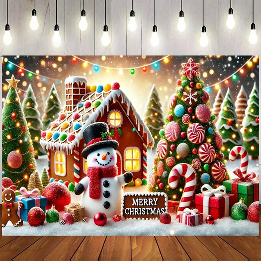 CHRISTMAS GINGERBREAD SNOWMAN CANDY TEXTURE
