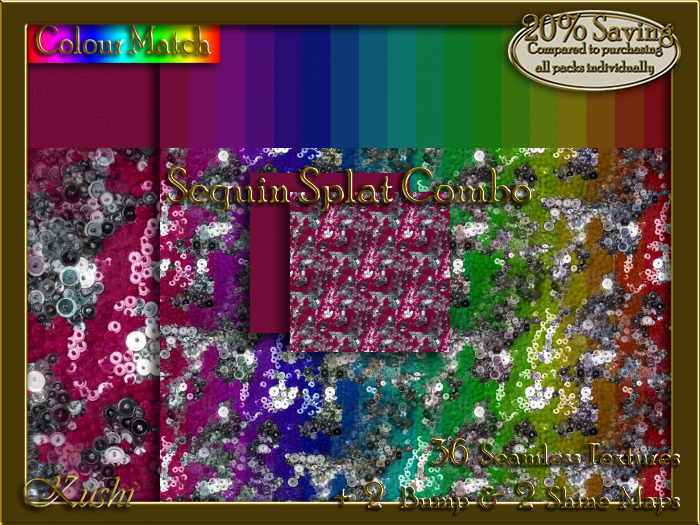 Sequin Splat COMBO Seamless Texture Bundle