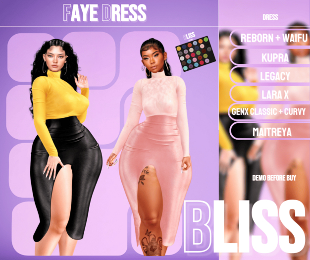 Bliss. Faye . Dress . Fatpack