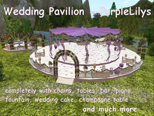 <MS> Decos - Wedding Pavilion Purple Lilys