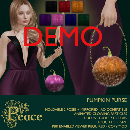 PEACE - Pumpkin Purse - DEMO