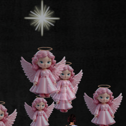 Pink Angel Confetti Tosser Thrower