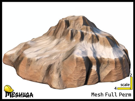 Second Life Marketplace - Meshuga Landscape - Stone Boulder 2 FULL PERM ...