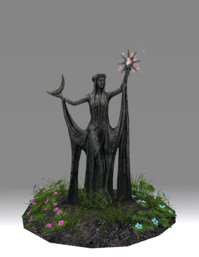 Beautiful Romantic Garden Statue Sculpture Spiritual Woman Art Scene "Azura Queen"