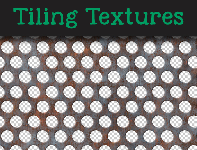 Rusty circle perforated metal sheet - seamless texture