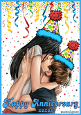 1166 - Happy Anniversary - Greeting Card