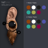 [HT] - E0003 Swallow Earrings XL (F)