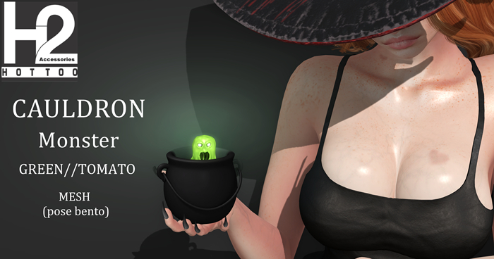 H2 - CAULDRON Monster GREEN//TOMATO Mesh Bento